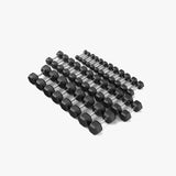 Rubber Hex Dumbbell 1-25KG Set